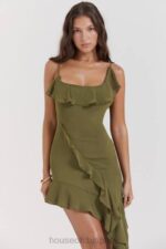 衣類 House of CB マーシア オリーブ ラッフル ミニドレス 0N8J173 - Image 15