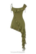衣類 House of CB マーシア オリーブ ラッフル ミニドレス 0N8J173 - Image 9