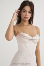 衣類 House of CB マーナ クリスタルサテン コルセット ミディドレス 0N8J465 - Image 8