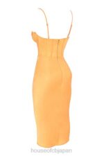 衣類 House of CB マーナ タンジェリン サテン コルセット ミディドレス 0N8J537 - Image 4