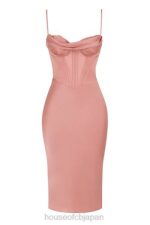 衣類 House of CB マーナ ローズ サテン コルセット スリップ ドレス 0N8J525 - Image 3
