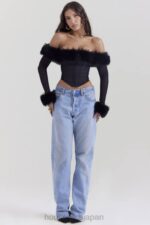 衣類 House of CB マールブラックフェイクファートリムコルセット 0N8J2 - Image 5