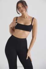 衣類 House of CB ミシャ ブラック リブニット ブラレット 0N8J690 - Image 6
