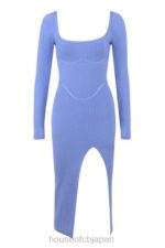 衣類 House of CB ミスティコーンフラワー包帯太ももスプリットミディドレス 0N8J529 - Image 6