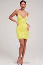 衣類 House of CB ミストレス ロックス スポットライト レモン プランジ メッシュ ドレス 0N8J578 - Image 6