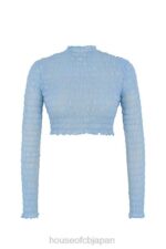 衣類 House of CB ミストレス ロックス デライト パウダー ブルー シャーリング クロップトップ 0N8J740 - Image 8