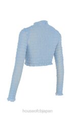 衣類 House of CB ミストレス ロックス デライト パウダー ブルー シャーリング クロップトップ 0N8J740 - Image 9