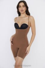 衣類 House of CB ミッド太ももスカルプティングボディスーツモカ 0N8J1276 - Image 3
