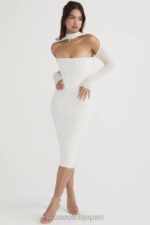 衣類 House of CB ミラローズ ホワイト メッシュ コルセット ミディ ドレス 0N8J484 - Image 13