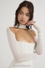 衣類 House of CB ミラローズ ホワイト メッシュ コルセット ミディ ドレス 0N8J484 - Image 16