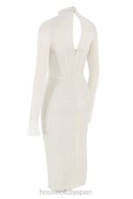 衣類 House of CB ミラローズ ホワイト メッシュ コルセット ミディ ドレス 0N8J484 - Image 9