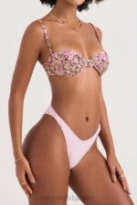 衣類 House of CB モナコオリーブフローラルアンダーワイヤービキニトップ 0N8J1230 - Image 4