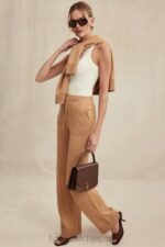 衣類 House of CB ヤリナ キャメル カシミアブレンド パンツ 0N8J823 - Image 9