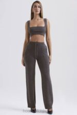 衣類 House of CB ヤリナ チャコール カシミアブレンド パンツ 0N8J825 - Image 2