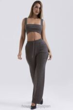衣類 House of CB ヤリナ チャコール カシミアブレンド パンツ 0N8J825 - Image 6