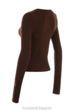 衣類 House of CB ラケル チョコレート カシミア ブレンド スクープ ネック トップ 0N8J653 - Image 11