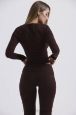 衣類 House of CB ラケル チョコレート カシミア ブレンド スクープ ネック トップ 0N8J653 - Image 7