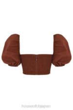 衣類 House of CB ラバンナココア パフスリーブ クロップトップ 0N8J748 - Image 10