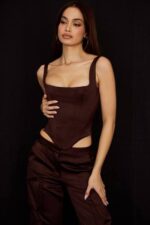 衣類 House of CB ラファ チョコレートサテン延縄コルセット 0N8J61 - Image 7