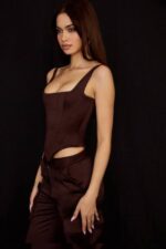 衣類 House of CB ラファ チョコレートサテン延縄コルセット 0N8J61 - Image 9