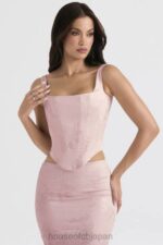 衣類 House of CB ラファ ピンク フローラル サテン 延縄コルセット 0N8J34 - Image 6