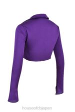 衣類 House of CB ラベンダーグレープサテンクロップドタイフロントトップ 0N8J738 - Image 11