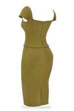 衣類 House of CB ラヤナ オリーブ コルセット ミディドレス 0N8J163 - Image 4