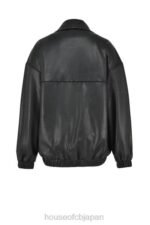 衣類 House of CB ラリッサ ブラック ビーガン レザー オーバーサイズ ボンバー ジャケット 0N8J1039 - Image 10