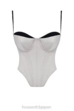 衣類 House of CB リュエット ベージュ サテン ワイヤー入りコルセット 0N8J30 - Image 7