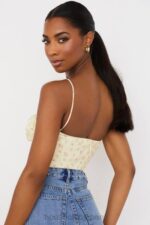 衣類 House of CB リリベス レモン ディッシー フローラル ギャザー ビスチェ トップ 0N8J88 - Image 13