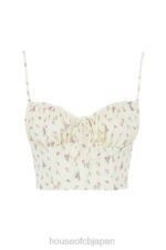 衣類 House of CB リリベス レモン ディッシー フローラル ギャザー ビスチェ トップ 0N8J88 - Image 4