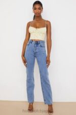 衣類 House of CB リリベス レモン ディッシー フローラル ギャザー ビスチェ トップ 0N8J88 - Image 9