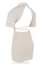 衣類 House of CB ルイーザ ベージュ オープンバック シャツドレス 0N8J569 - Image 3