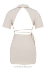衣類 House of CB ルイーザ ベージュ オープンバック シャツドレス 0N8J569 - Image 4