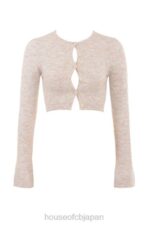 衣類 House of CB ルリー オートミール ふわふわニット クロップド カーディガン 0N8J733 - Image 6