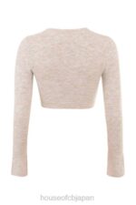 衣類 House of CB ルリー オートミール ふわふわニット クロップド カーディガン 0N8J733 - Image 8
