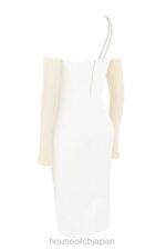 衣類 House of CB ルル アイボリー サテン カットアウト ミディドレス 0N8J519 - Image 5