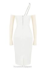 衣類 House of CB ルル アイボリー サテン カットアウト ミディドレス 0N8J519 - Image 6