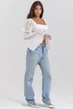 衣類 House of CB ルーシーホワイトのプリーツトップ 0N8J8 - Image 4