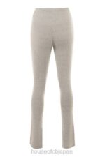衣類 House of CB レイヴン オートミール リブニット フレアパンツ 0N8J949 - Image 4