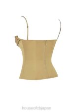 衣類 House of CB レティシア オリーブ サテン レースアップ コルセット 0N8J58 - Image 9