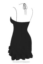 衣類 House of CB ロッセラ ブラックフリルミニドレス 0N8J419 - Image 6