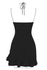 衣類 House of CB ロッセラ ブラックフリルミニドレス 0N8J419 - Image 7