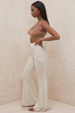 衣類 House of CB ロデル クリームチャンキーリブニットパンツ 0N8J989 - Image 9
