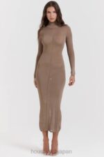 衣類 House of CB ロベルタ タン ニット ミディドレス 0N8J169 - Image 12