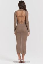 衣類 House of CB ロベルタ タン ニット ミディドレス 0N8J169 - Image 16