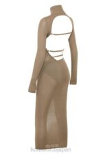 衣類 House of CB ロベルタ タン ニット ミディドレス 0N8J169 - Image 7