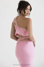 衣類 House of CB ロレナ ピンクのフローティ クロップド トップ 0N8J711 - Image 12
