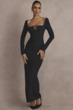 衣類 House of CB ローザブラッククリスタル装飾マキシドレス 0N8J356 - Image 2