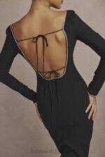 衣類 House of CB ローザブラッククリスタル装飾マキシドレス 0N8J356 - Image 4